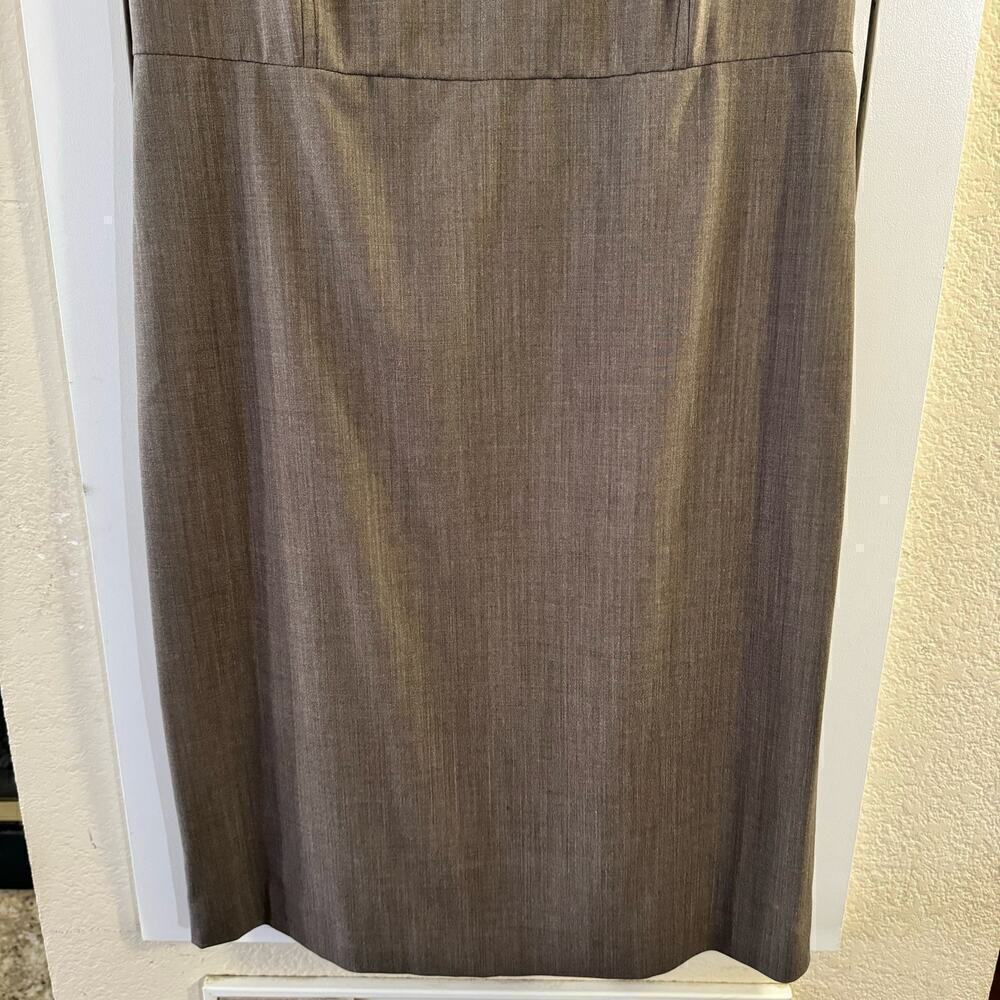 Piazza Sempione Sheath Knee Length  Dress Brown Lined Classic Size 10 Italy Made - Picture 3 of 10
